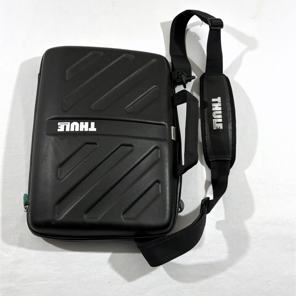 Thule 13" Black Hard Shell Laptop Briefcase Rigid Cover Travel Case w Strap